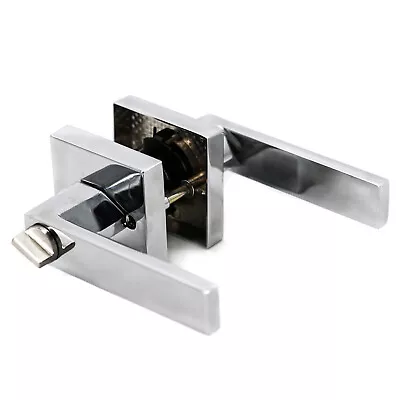 Door Lever Handle Set With Lock And Key For Left And Right Handed Doors Keyed • $28.99