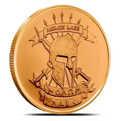 Molon Labe | Come And Take It Guns | 1 Oz AVDP .999 Fine Cu Copper Round • $7.71