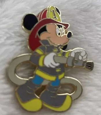 Disneys Mickey Mouse #1 Fireman Firefighter With Hose Collectible Trading Pin • $12.97