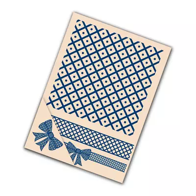 FREE P & P ~ BNIP ~ TATTERED LACE ~ Lattice Bow Embossing Folder X 4 • £6.91