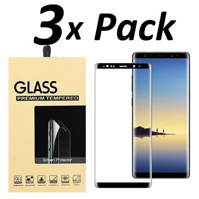 For Samsung Galaxy S8 S9 Plus Note 8 Full Cover Tempered Glass Screen Protector • $9.59