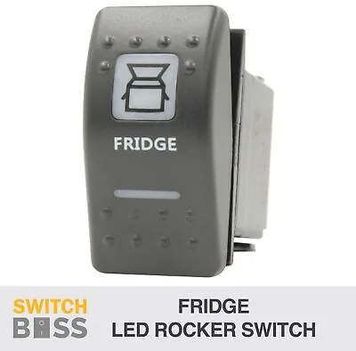 Rocker Switch FRIDGE - White - LED 4x4 Boat Caravan Marine 12v • $18.90