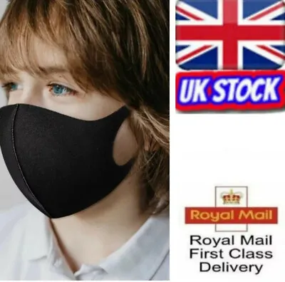 Teenager Kids Face Mask Washable UK Pack Of 3 • £7