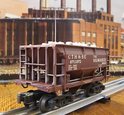 #2 CTH&SE Milwaukee Rd Ore Car W/Indiana Limestone Ballast Diecast Trucks O Ga. • $18.95