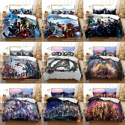 Avengers Collection Single/Double/Queen/King Bed Quilt Cover Set • $50.08