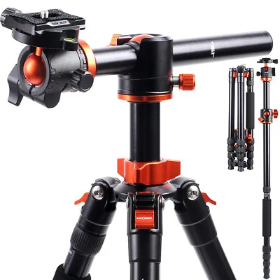 K&F Concept Professional Aluminum Camera Tripod Monopod For DSLR T255A4+BH-28L • £99.99