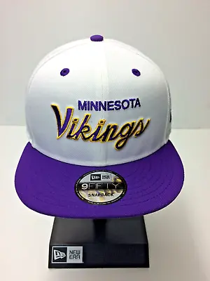 Minnesota Vikings RARE Retro Script New Era 9FIFTY Snapback Hat • $39.99