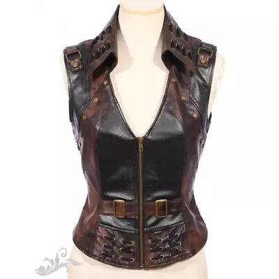 Steampunk Military Industrial Post Apocalyptic Gothic Cyber Goth Punk Rock Vest • £61.26