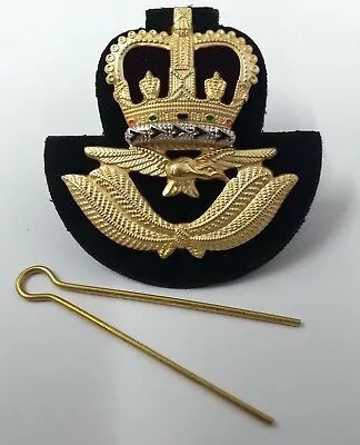 Genuine British Royal Air Force RAF Cap Badge Miniature Below Air Rank Officers  • £13.49