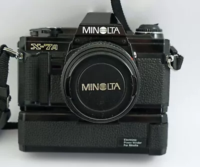 Minolta X-7A Film SLR With MD 50mm F1.7 Lens And Power Winder • $69.75