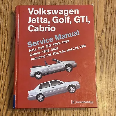 Bently Service Manual - ‘93-‘02 - Volkswagen Jetta/Golf/GTI/Cabrio - Hardcover • $40.48