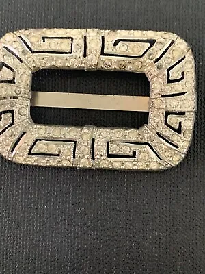 Vintage Rhinestone Belt Or Scarf Slide Buckle Beautiful!!! • $15