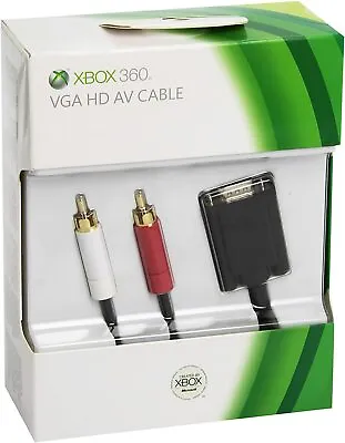 Original Genuine Microsoft Xbox 360 VGA HD AV Cable (B4S-00009)  • $11.99