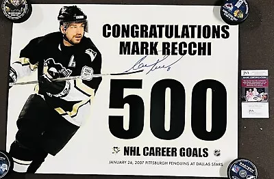 Mark Recchi 500th Goal Signed 18x24 Poster W/ JSA COA - HOF -Pittsburgh Penguins • $149.87