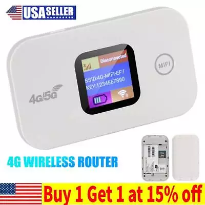 Portable Unlocked LTE 4G Wireless WiFi Router Mobile Broadband LCD MIFI Hotspot • $25.49