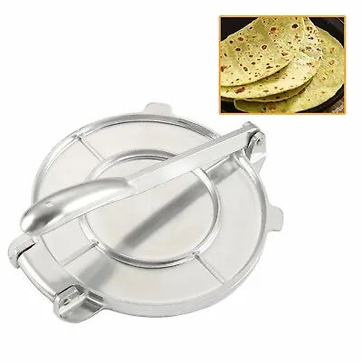 Aluminium Tortilla Press 20cm Pancake Chapati Roti Puri Papad Flat Bread Maker • £12.95