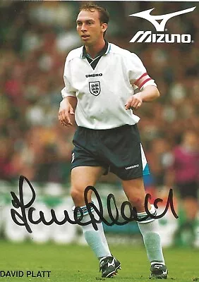 David Platt Arsenal Autograph Signed Card ~ Arsenal / Aston Villa / England • £9.99