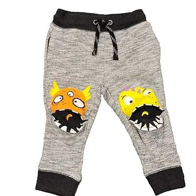 CAT & JACK Kids Cute Funny Monster Knee Sweatpants Size 18M • $18