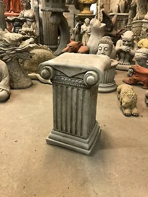 Plinth Pedestal Roman Column Solid Heavy Concrete Garden Ornament Scroll Column • £64.95