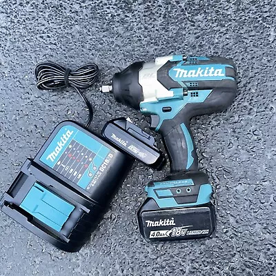 Makita 18V LXT 1/2” HIGH TORQUE Impact Wrench W/2 Batteries & Charger (XWT08) • $204.27