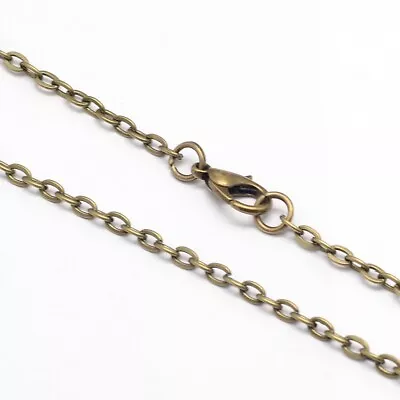 Antiqued Brass Steampunk Victorian Vintage Style 31.5  Rolo Cross Chain Necklace • $7.95