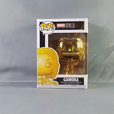 Box Damage Gold Chrome Gamora Funko Pop Vinyl Figure Marvel Studios #382 • £9.99