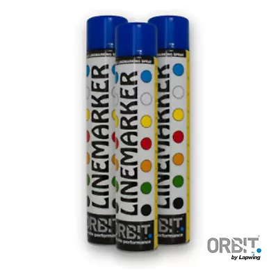 £38.88 • Buy Orbit Linemarker Spray 750ml | Permanent Paint | 12 X Cans | Variety Of Colours
