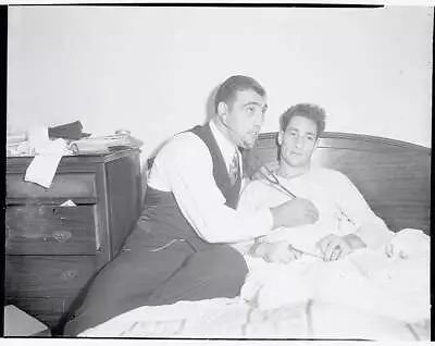 Primo Carnera Holding Stethoscope To Art Lasky 1935 Old Photo • $9