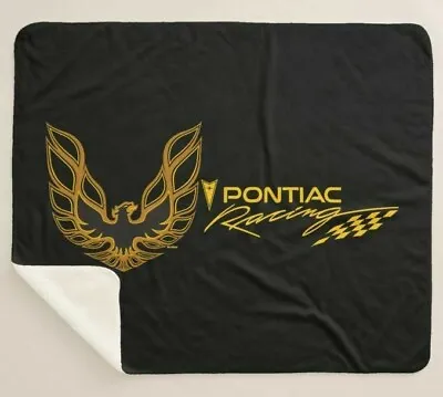 Pontiac Firebird Trans Am Gold Eagle Racing DigiRods Car Sherpa Fleece Blanket  • $42.95