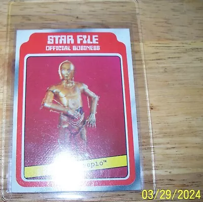 1980 Star Wars The Empire Strikes Back #6 File Card C-3PO (in Protector) • $0.96