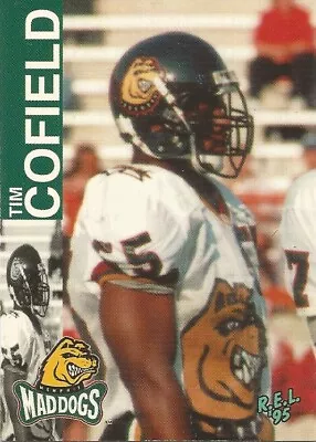 1995 Rel Cfl Tim Cofield Memphis Mad Dogs #55 (elizabeth City State) • $4.37