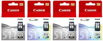 £86.95 • Buy 2x Canon PG512 Black & CL513 Colour Ink Cartridges For PIXMA IP2700 Printer
