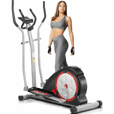 Elliptical Exercise Machine 15'' Stride Cross Trainer Electric Pedal LCD Monitor • $214.99
