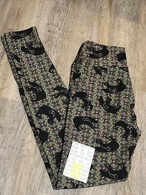 OS LuLaRoe One Size Leggings Tribal Black Bears Multicolor Unicorn NWT • $25