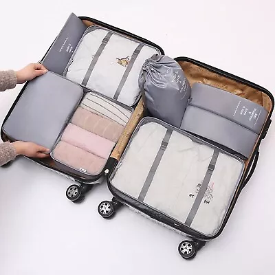 7 PCS Travel Luggage Organizer Suitcase Storage Bags Clothing Packing Cubes • $13.99