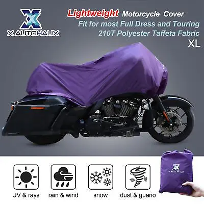 XL Motorcycle Cover Half Cover Outdoor Waterproof Rain Dust Protector Purple • $19.52