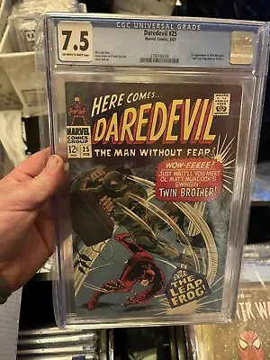 🩸Daredevil #25 CGC 7.5 1967 1st Appearance Of Mike Murdock And Leap Frog 🔑 • $399.99