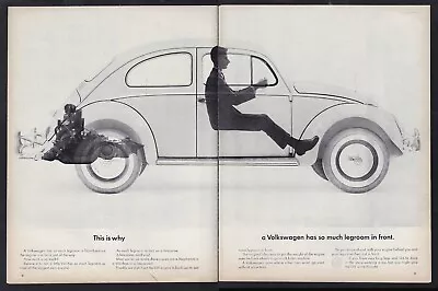 1964 VW BUG Beatle Ad  This Is Why A Volkswagen Has So Much Legroom...  • $15.95