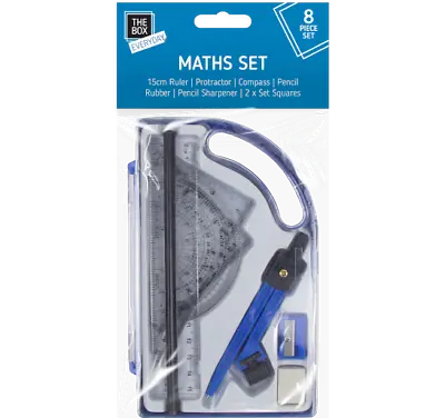 £3.25 • Buy 🔥Maths Geometry Set Compass Ruler Protractor Pencil Sharpener Box School Home 