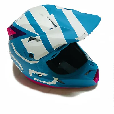 $169.95 • Buy Fox Racing V3 Creo Helmet Teal / White ATV Motocross MX Off Road Youth Large