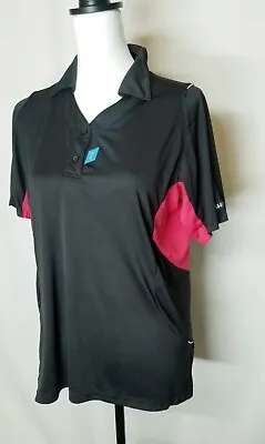 $25 • Buy Shimano Women's Cycling Shirt Black Pink Collar Back Pocket  Size XL