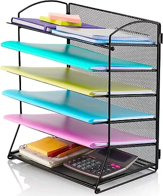 Original TIDYHIVE 6-Tier Letter Tray Organiser Paper Filing Tray Office Desk • £19.99