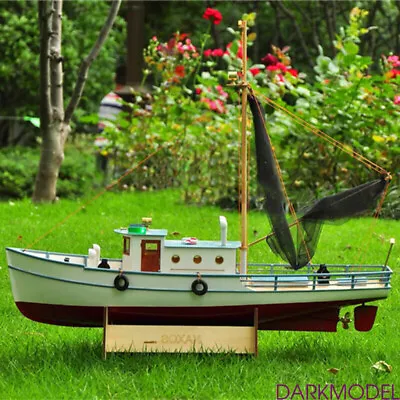 RC Model Fishing Boat NAXOS Motor Yacht - FRP Hull And Plywood Boat DIY Kit Set • $209.47
