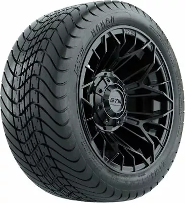 Set Of 4 GTW 12  Stellar Matte Black Wheels On 18  (215/35-12) Mamba Street Tire • $618.95