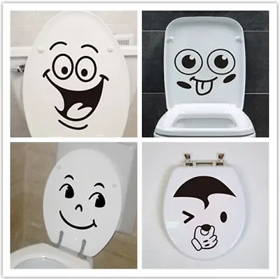 £3.99 • Buy Funny Toilet Seat Stickers Vinyl Decals Bathroom Sticker Sign Face Art For Kids