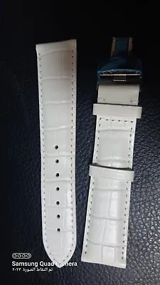 Louis Erard 21mm White Leather Watch Band Strap With Buckle - Original • $149.50