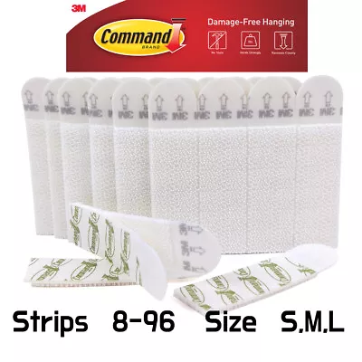 3M Command Picture Hanging Strips Damage Free SMALL MEDIUM LARGE (4-96pc) • $79.79