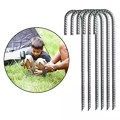 6pcs/set Ground Garden Curved Trampoline Anchors Castles Bouncy • $55.18