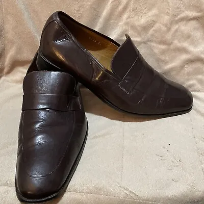 Men's Vero Guoio Size 9.5 Very Stylish Tanned  Leather  Shoes • £29