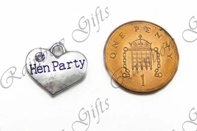 £1.49 • Buy Wedding Charms Hen Party Tibetan Silver Heart Wedding Charms